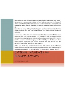 Cambridge iGCSE Business Studies Topic 6 External influences on business activity Multimedia